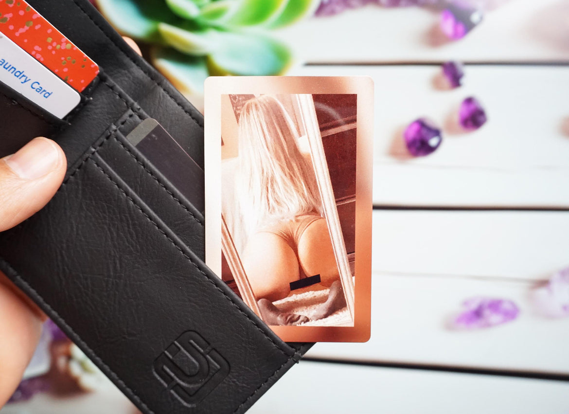 Metal Wallet Photo and Love Note